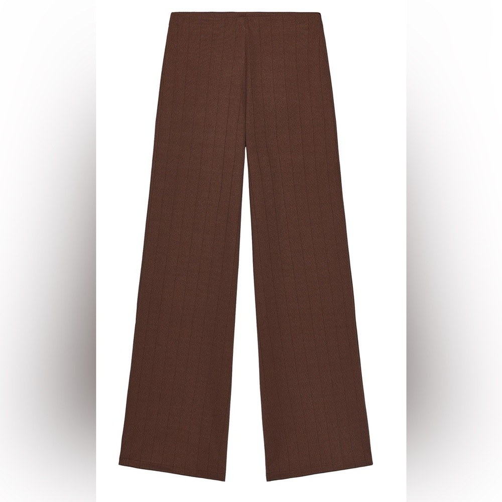 NWT Zara Twill Wide-Leg Knit Pants